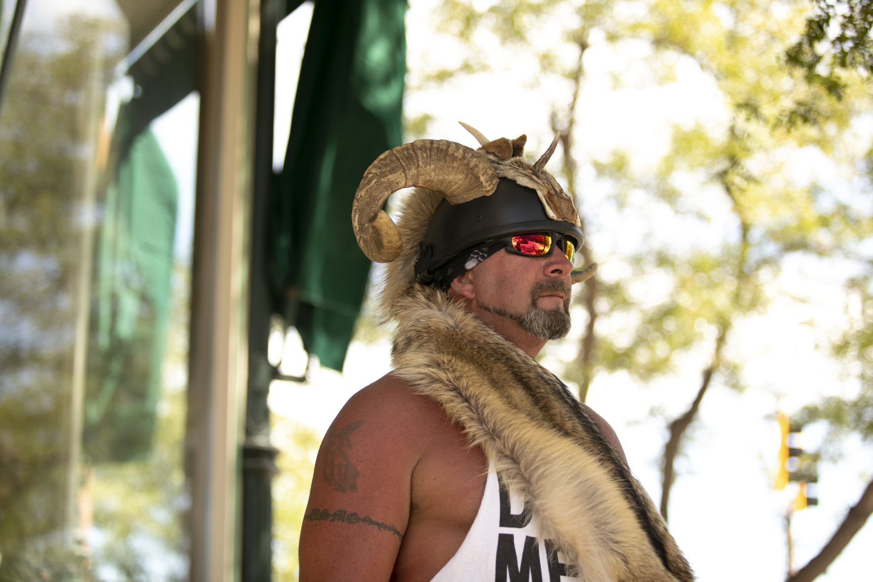 Sturgis Motorcycle Rally attendees in Downtown Rapid City